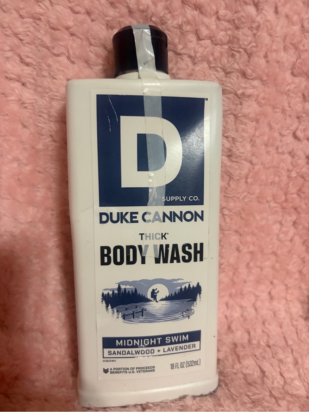 Duke Cannon Thick Body Wash Midnight Swim Sandalwood~Lavender 18oz